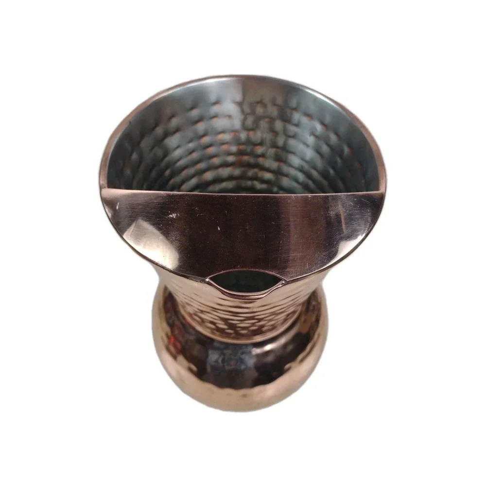 Hammered Copper Plated Pitcher Water Cocktail Decor Brass Handle Napa Style 9.5